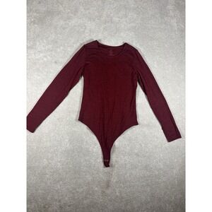 Woolx Merino Sophia Body Suit, Burgundy, Size Medium